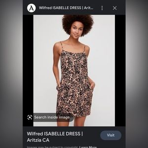 Aritzia Wilfred free leopard dress, size 6